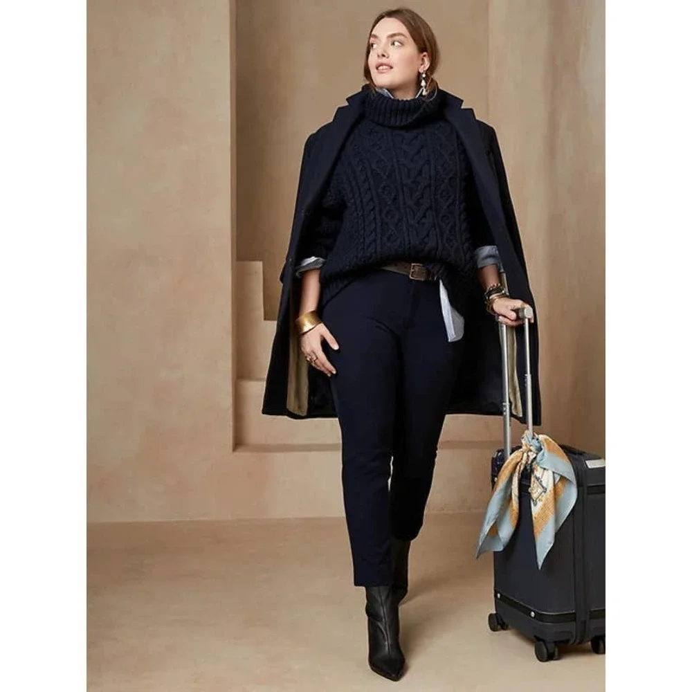 Banana Republic Mid-Rise Skinny Modern Sloan Pant size 8 Navy - Picture 3 of 6